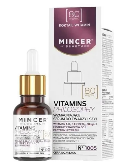 Mincer Pharma Vitamins Philosophy, Wzmacniające serum do twarzy No. 1005