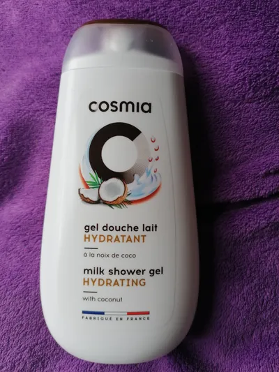 Cosmia Milk Shower Gel Hydrating with Coconut Oil (Mleczny żel pod prysznic o zapachu kokosa)