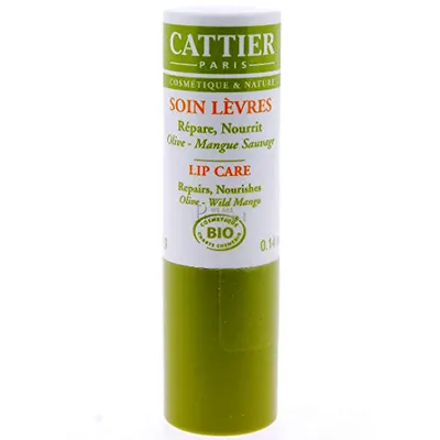 Cattier Soin Levres Olive - Mangue Sauvage (Pomadka ochronna z oliwą i olejem z dzikiego mango)
