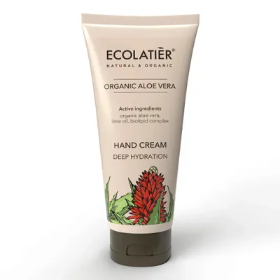 Ecolatier Organic Aloe Vera, Deep Hydration, Hand Cream (Głęboko nawilżający aloesowy krem do rąk)