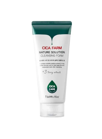 FarmStay Cica Farm, Nature Solution Cleansing Foam (Pianka oczyszczająca z ekstraktem z wąkrotki azjatyckiej)