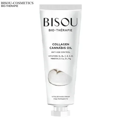Bisou Bio-therapie, Collagen & Cannabis Oil Anti Age Control Vitalize Hand Cream (Krem do rąk `Kod młodości`)