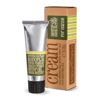 Sapunoteka Hemp Oil Shea Butter Cream For Hands (Krem do rąk `Masło Shea & konopia`)