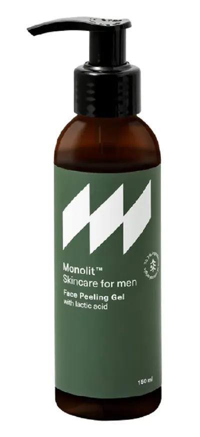 Monolit Skincare for Men, Face Peeling Gel with Lactic Acid (Peelingujący żel do mycia twarzy)