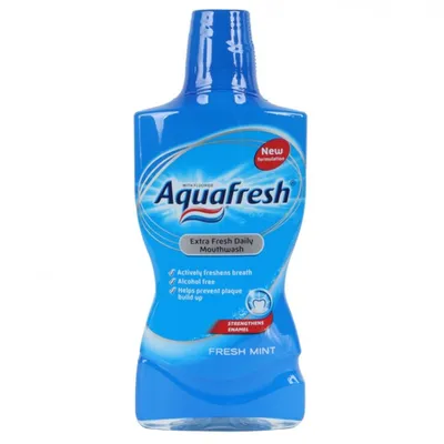 Aquafresh Fresh Mint, Extra Fresh Daily Mouthwash (Bezalkoholowy płyn do płukania jamy ustnej)