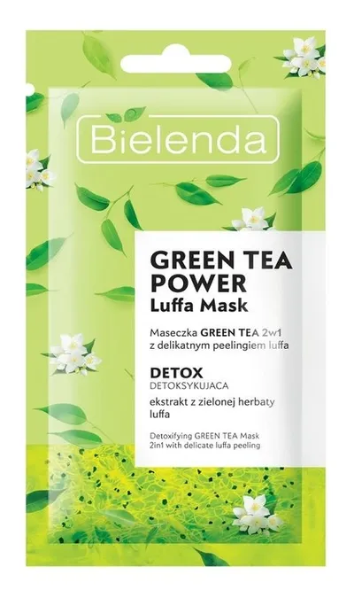 Bielenda Green Tea Power Luffa Mask Detox (Detoksykująca maseczka peelingująca do twarzy 2 w 1)