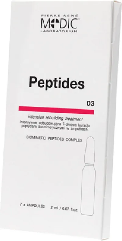 Pierre Rene Medic Laboratorium, Peptides Intensive Rebuilding Treatment (Intensywnie odbudowująca 7-dniowa kuracja peptydami biomimetycznymi w ampułkach)