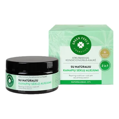 Green Feel's Cosmetics Regenerująca odżywka - maska do włosów z olejem konopnym