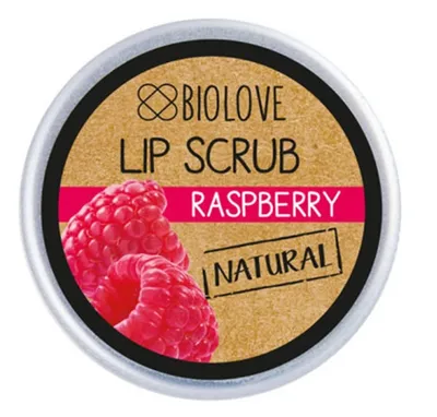 Biolove Raspberry Lip Scrub (Wygładzający peeling do ust `Malina`)