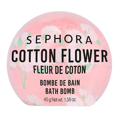 Sephora Collection, Bath Bomb Cotton Flower (Musująca kula do kąpieli `Kwiat bawełny`)