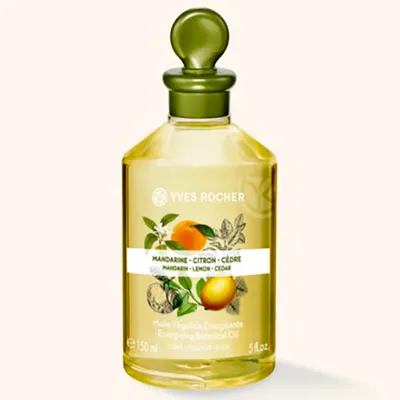 Yves Rocher Les Plasiris Nature, Huile Corps Energisante Mandarine Citron Cedre (Energizujący olejek do masażu `Mandarynka, cytryna i cedr`)