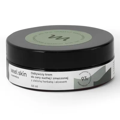 Mel Skin Cosmetics Odżywczy krem do cery suchej i zmęczonej z zieloną herbatą i aloesem