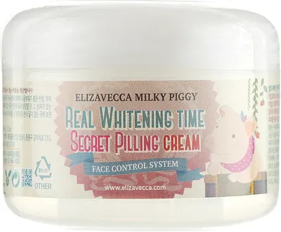 Elizavecca Milky Piggy, Real Whitening Time Secret Pilling Cream (Peelingujący krem do twarzy przeciw przebarwieniom)
