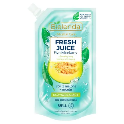 Bielenda Fresh Juice, Płyn micelarny z bioaktywną wodą cytrusową oczyszczający `Sok z melona+ micele`