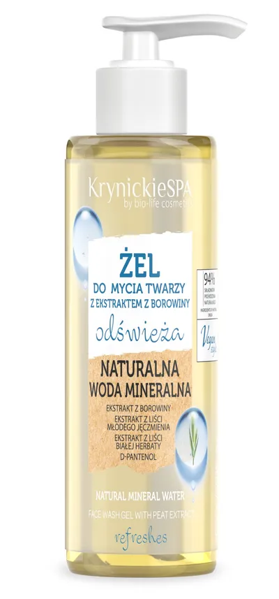 Krynickie Spa Krynickie Spa by Bio-life Cosmetics, Żel do mycia twarzy z ekstraktem z borowiny