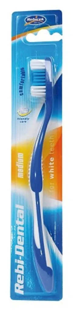 Rebicek Rebi-dental, Medium Toothbrush for White Teeth (Szczoteczka do zębów średnia)