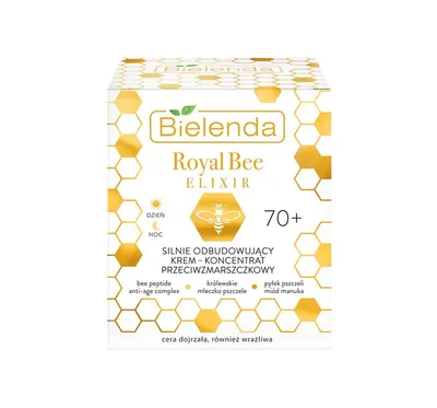 Bielenda Royal Bee Elixir, Silnie odbudowujący krem-koncentrat przeciwzmarszczkowy 70+