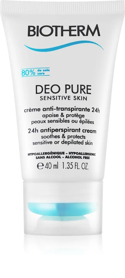 Biotherm Deo Pure Creme Anti- transpirante 24H Sensitive Skin (Kremowy antyperspirant do skóry wrażliwej i po depilacji)