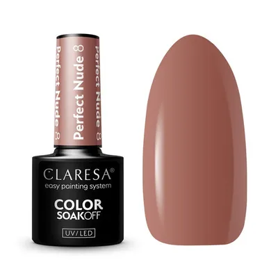 Claresa Perfect Nude Soak-off UV/LED Color (Lakier hybrydowy do paznokci)