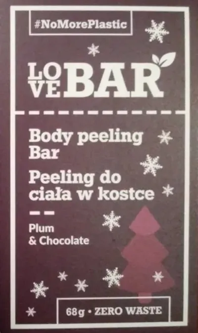 LoveBar Body Peeling Bar Plum & Chocolate (Peeling do ciała w kostce `Śliwka i czekolada`)