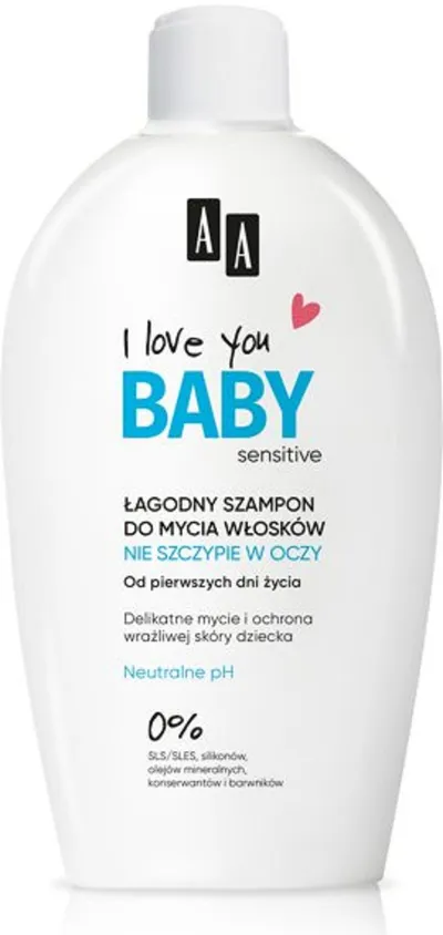 AA I Love you Baby,  Sensitive, Łagodny szampon do mycia włosków