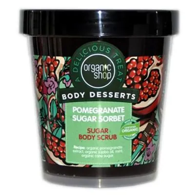 Organic Shop Body Desserts, Pomegranate Sugar Sorbet Body Scrub (Cukrowy scrub do ciała `Granatowy cukrowy sorbet`)