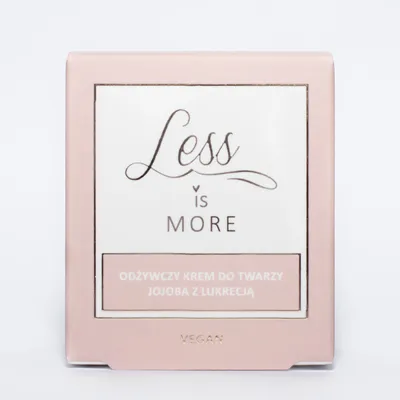 Less is More Odżywczy krem do twarzy `Jojoba & lukrecja`