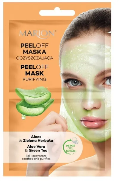 Marion Oczyszczająca maseczka peel-off  `Wyciąg z aloesu i zielona herbata`