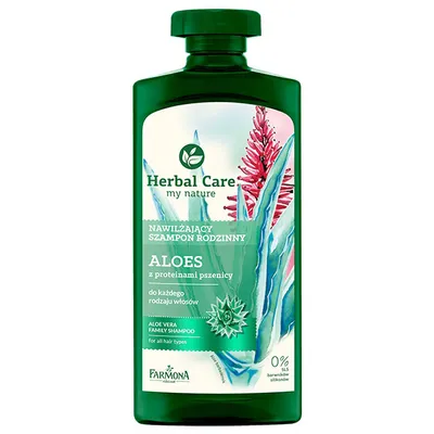 Herbal Care Nawilżający szampon rodzinny `Aloes z proteinami pszenicy`