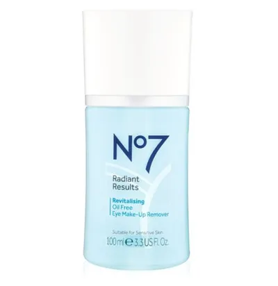 No7 Radiant Results, Revitilising Oil Free Eye Make Up Remover (Odżywczy płyn do demakijażu oczu)