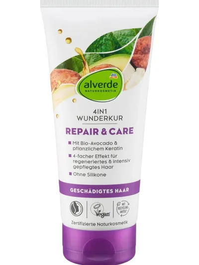 Alverde Repair & Care, Wonder Kur 4 in 1 (Kuracja do włosów 4w1)