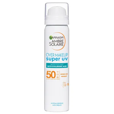 Garnier Ambre Solaire, Over Makeup Super UV Protection Mist SPF50 (Mgiełka ochronna z filtrem SPF 50 do nakładania na makijaż)