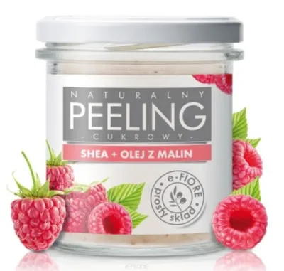 e-Fiore Naturalny peeling cukrowy `Shea + olej z malin`