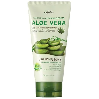 Esfolio Soothing Cleansing Foam Aloe Vera (Kojąca pianka oczyszczająca do twarzy z ekstraktem z aloesu)