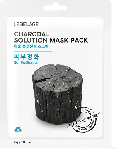 Lebelage Charcoal Solution Mask Pack (Oczyszczająca maska w płacie)