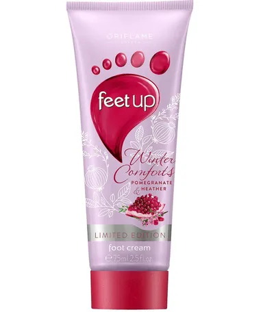 Oriflame Feet Up, Winter Comforts, Foot Cream Pomegranate & Heather (Krem do stóp z granatem i wrzosem)