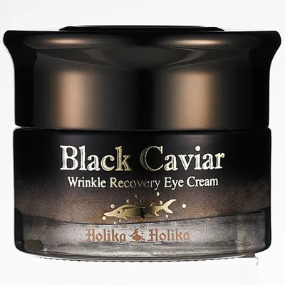 Holika Holika Black Caviar, Wrinkle Recovery Eye Cream (Przeciwzmarszczkowy krem pod oczy z kawiorem)