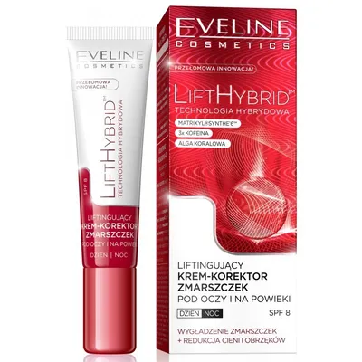 Eveline Cosmetics Lift Hybrid, Liftingujący krem - korektor zmarszczek pod oczy i na powieki