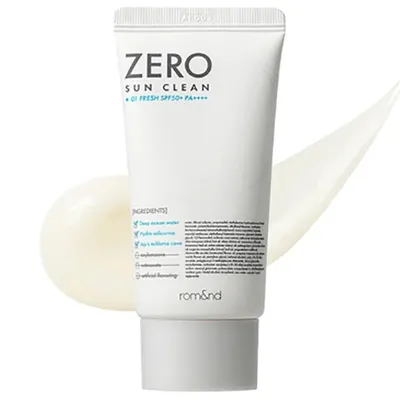 rom&nd Zero Sun Clean SPF50+ PA++++ (Krem przeciwsłoneczny do twarzy)
