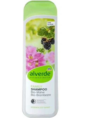 Alverde Family, Shampoo Bio-Malve Bio-Brombeere (Naturalny uniwersalny szampon dla całej rodzin `Malwa i jeżyna)
