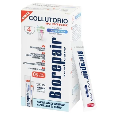 BioRepair Oral Care, Collutorio in Stick (Płyn do higieny jamy ustnej w saszetkach)