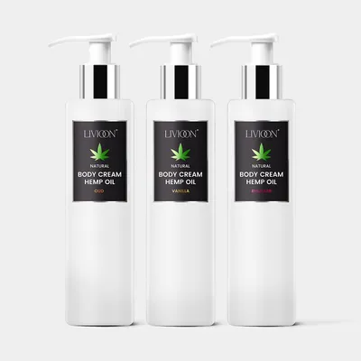 Livioon Natural Body Cream Hemp Oil (Krem do ciała z olejem konopnym i masłem macadamia (różne rodzaje))