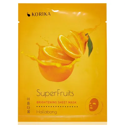 Korika SuperFruits, Brightening Sheet Mask Hallabong (Maska w płachcie rozświetlająca)