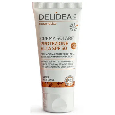 Delidea Bio Cosmetics Crema Solare, Protezione Alta SPF 50 [Sun Cream High Protection] (Naturalny krem przeciwsłoneczny)