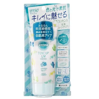 Kose Suncut Tone Up UV Essence SPF 50+ PA++++ Green (Krem z filtrem przeciwsłonecznym zielony)