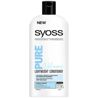 Syoss Pure Volume, Ultralekka odżywka do włosów cienkich (stara wersja)