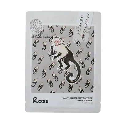 Revolution Beauty (Makeup Revolution) Makeup Revolution x Friends, Ross Anti-blemish Tea Tree Sheet Mask (Maska w płachcie z olejkiem z drzewa herbacianego)