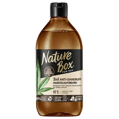 Nature Box For Men, Szampon 3w1 dla mężczyzn z olejem konopnym