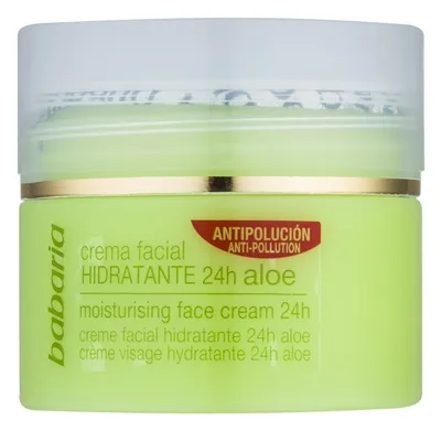Babaria Natural Cosmetics Aloe Vera, Face Cream Moisturiser 24h (Nawilżający krem do twarzy)