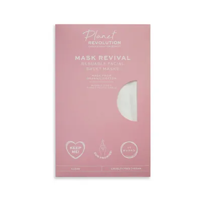 Planet Revolution Reusable Facial Sheet Masks (Maska do twarzy w płacie do wielokrotnego użytku)